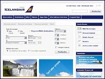 Aperu du site Iceland Air - compagnie arienne islandaise, vols vers l'Islande