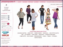 Aperçu du site Poopoopidoo - vente en ligne de prêt-à-porter féminin