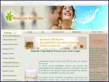 Aperu du site MedecineNaturelle.net - traitement pour retarder l'jaculation prcoce