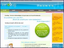 Aperu du site Zerobug - dpannage, services informatiques  la personne  domicile