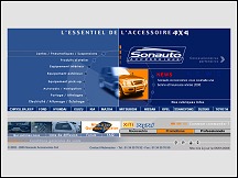Aperu du site Sonauto - accessoires auto et quipements pour vhicules 4x4
