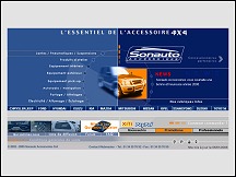 Aper�u du site Sonauto - accessoires auto et �quipements pour v�hicules 4x4