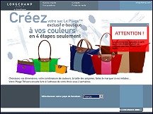Aperçu du site e-Boutique Longchamp - sac Longchamp, sac pliable, maroquinerie