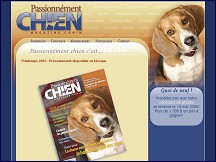 Aper�u du site Passionn�ment Chien - magazine canin qu�becois