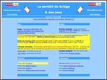 Aperu du site Webridge : le portail du bridge et des jeux