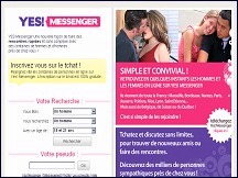 Aperçu du site Yes Messenger - tchat et rencontres grand public