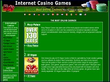 Aperçu du site Casino-Games-Internet.com - casinos en ligne