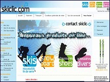 Aperçu du site Skiclic - vente de matériel de ski et snowboard