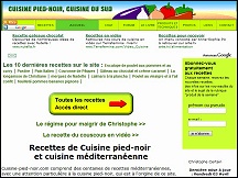 Aperu du site Cuisine Pied-Noir et du Sud - recettes mditerranennes de Christophe Certain