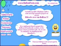 Aperçu du site BallonPoste.com - ballons gonflés à hélium avec message personnalisé