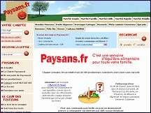 Aperu du site Paysans.fr - produits frais et produits bio en direct de producteurs