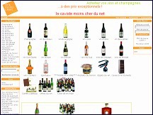 Aperu du site Vins Moins Chers - vente de vins et champagnes
