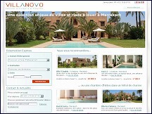 Aperu du site Villanovo - location de villas et riads au Maroc