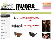 Aperçu du site Dwobs - lunettes de soleil de grandes marques au prix discount