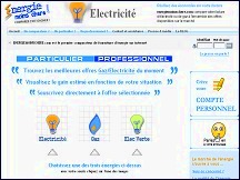 Aperu du site Energiemoinscher.com - comparateur de fourniture de gaz et d'lectricit