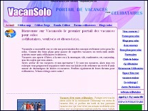 Aperu du site VacanSolo - offres de vacances pour solos