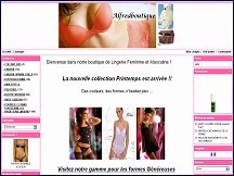 Aperu du site Alfredboutique.com - boutique de lingerie fminine et masculine