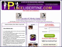 Aperçu du site Place Libertine - site échangiste gratuit, annonces échangistes