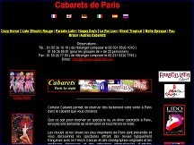 Aperu du site Cofrase Cabarets - rservations de sorties au cabaret  Paris