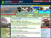 Aperu du site HotelResa.net - rservation htelire et facilitation de sjour au Cameroun