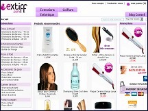 Aperçu du site Extiff - extensions de cheveux, articles de coiffure