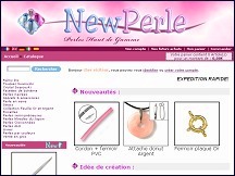 Aperu du site NewPerle - vente de perles en ligne, perles haut de gamme