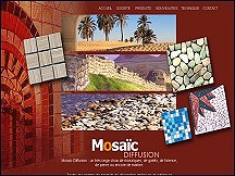 Aperu du site Mosac Diffusion : mosaques, galets, faence, pierre, marbre