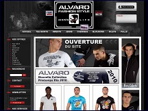 Aperçu du site Alvaro - vêtements et accessoires de mode pour hommes de la marque Alvaro