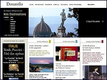 Aperu du site Donatello - voyages et vacances en Italie et dans le monde
