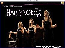 Aperu du site Happy Voices - trio fminin gospel pour concert ou crmonie