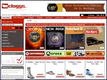 Aperu du site Cloggs - vente en ligne de chaussures de marque