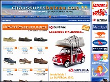 Aperu du site ChaussuresBateau.com - chaussures bateau, sandales, tongs