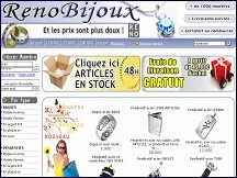 Aper�u du site Reno Bijoux - bijoux fantaisie en argent, acier et plaqu� or