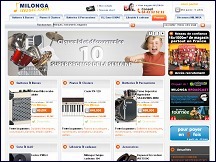 Aperu du site Milonga Music - vente d'instruments de musique