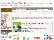 Aperu du site Librairie Sport Sant - livres et DVD pour le bien-tre et remise en forme
