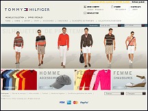 Aperçu du site Tommy Hilfiger - boutique en ligne oficielle de la marque Tommy Hilfiger