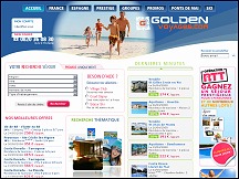 Aperu du site Golden Voyages - rservations vacances en France et en Espagne