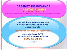 Aperçu du site Cabinet de voyance Cristal Flashs - voyance pure, flashs précis