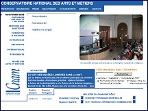 Aperçu du site CNAM - Conservatoire National des Arts et Métiers