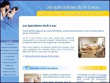 Aperu du site Lit-a-Eau.fr - vente en ligne de lits et de matelas  eau