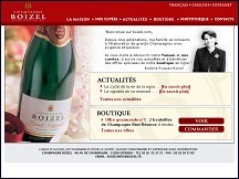 Aperçu du site Champagne Boizel - vente de champagne en ligne