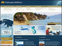 Aperu du site Vietnam Airlines - compagnie arienne nationale vietnamienne