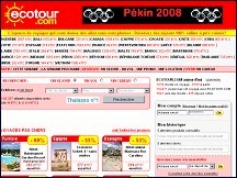 Aper�u du site Ecotour - s�jours autour du monde � prix cass�s