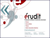 Aperçu du site Erudit - promouvoir et diffuser la recherche universitaire