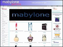 Aperu du site Mabylone - parfumerie en ligne