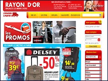 Aperu du site Rayon d'Or Bagages - bagages et sacs de marque aux prix discount