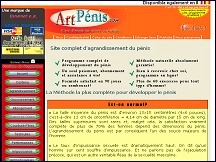 Aperu du site Artpenis.com - sexualit masculine