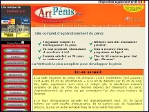 Aper�u du site Artpenis.com - sexualit� masculine