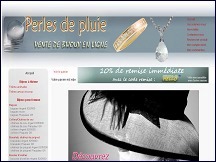Aperu du site Perles de Pluie - bijouterie en ligne, bijoux en argent, acier ou or