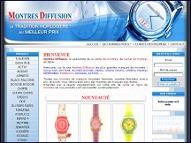 Aperu du site Montres-Diffusion.com - vente en ligne de montres  prix discount
